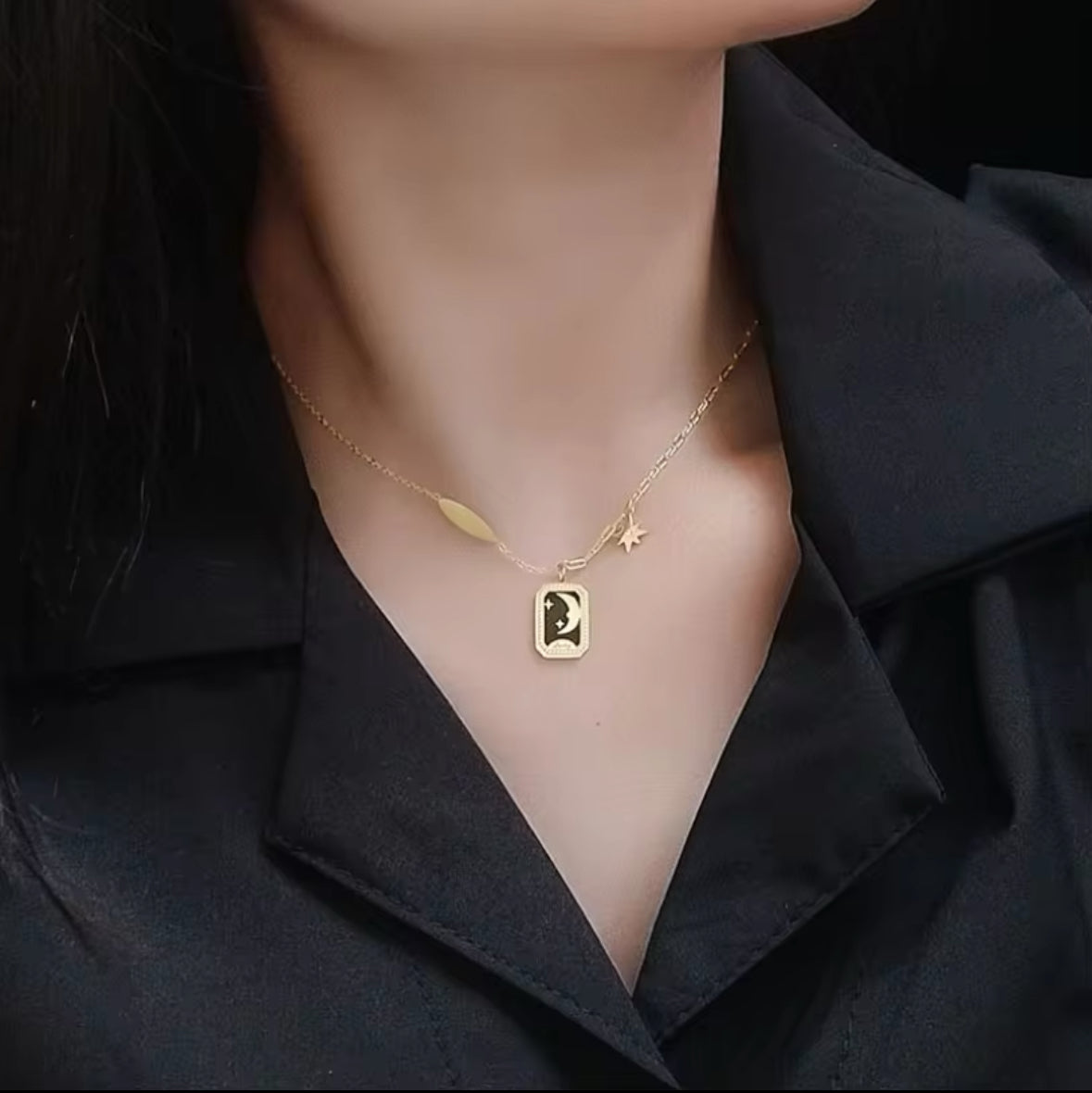 Celestial Moon & Star Necklace