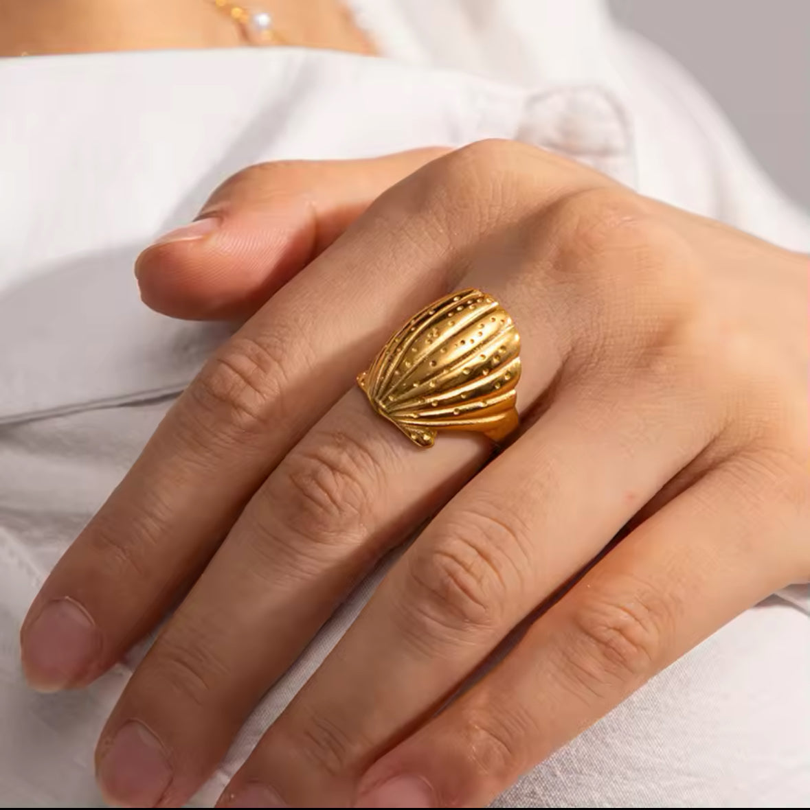 Ocean Shell Cuff Ring