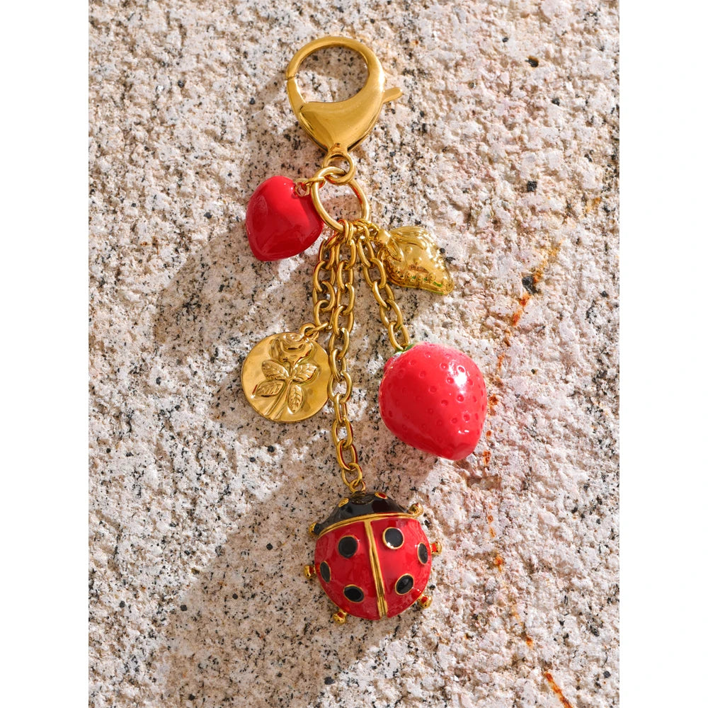 Strawberry Bloom Key Charm