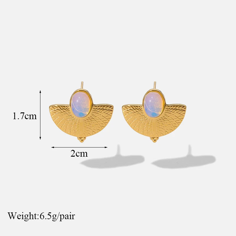 Celestial Opal Wings Earrings