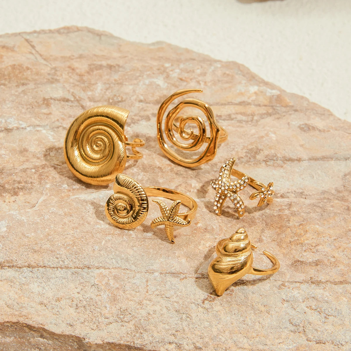 Golden Tides Ring Collection