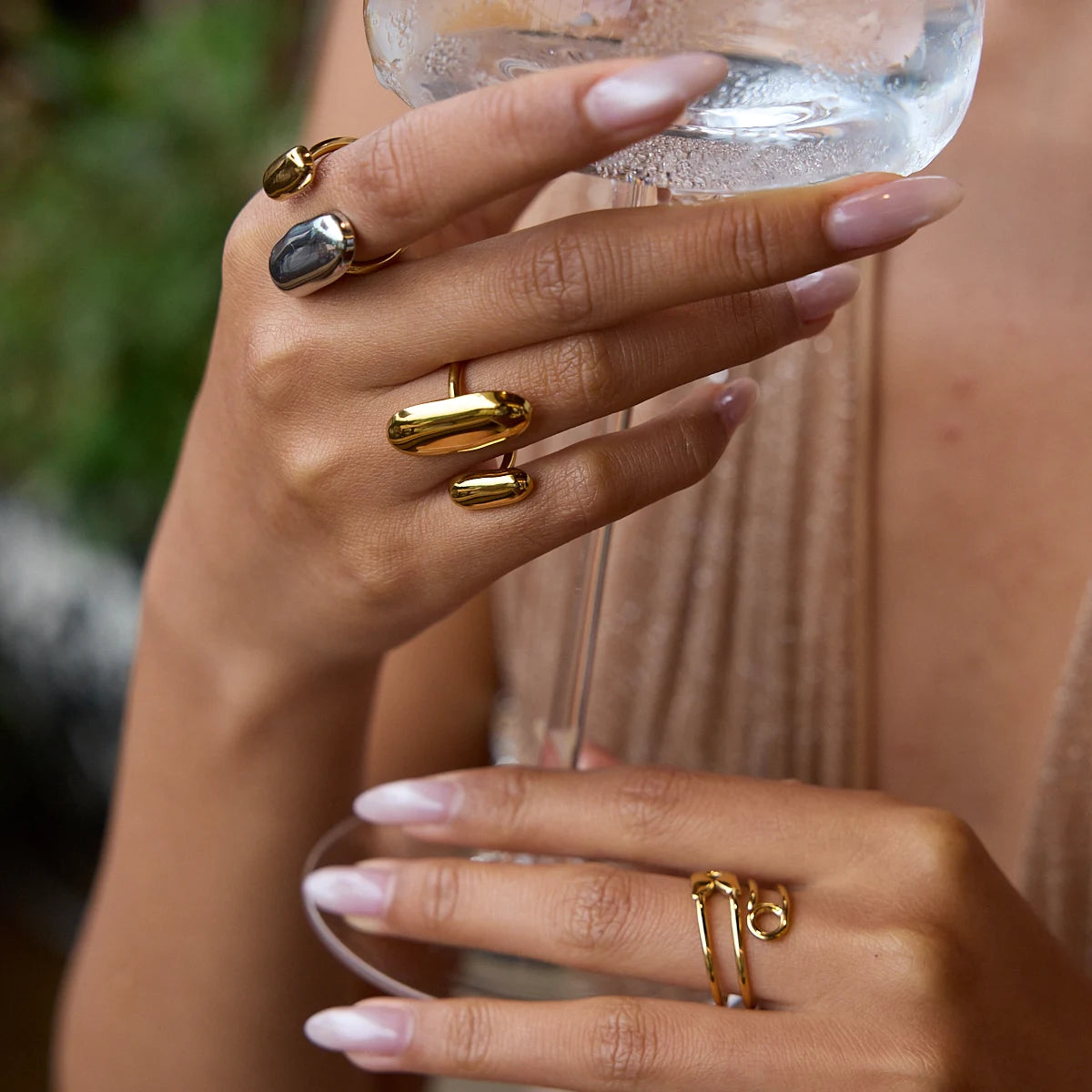 Lunar Pebble Rings