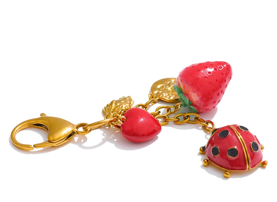 Strawberry Bloom Key Charm