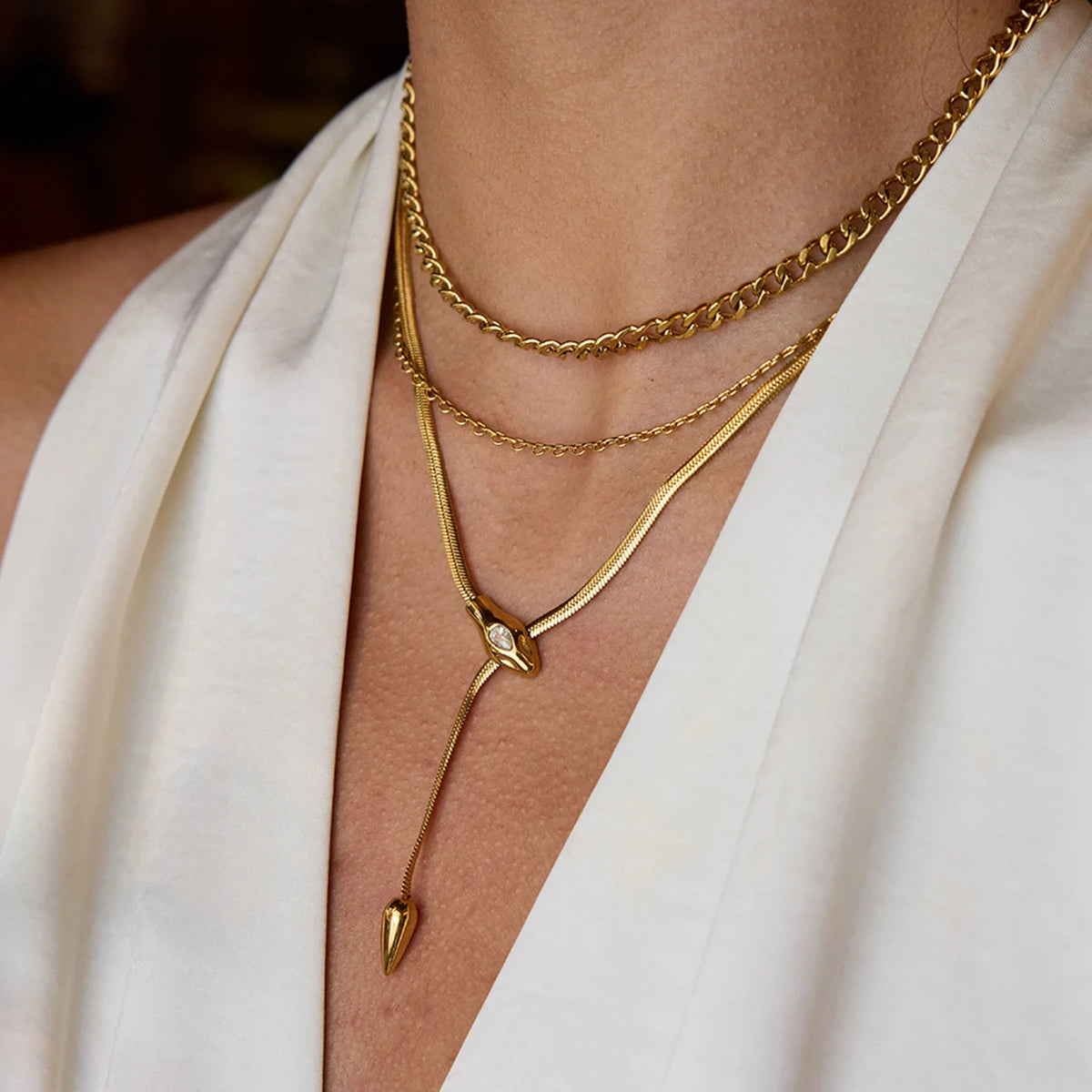 Golden Serpent Necklace