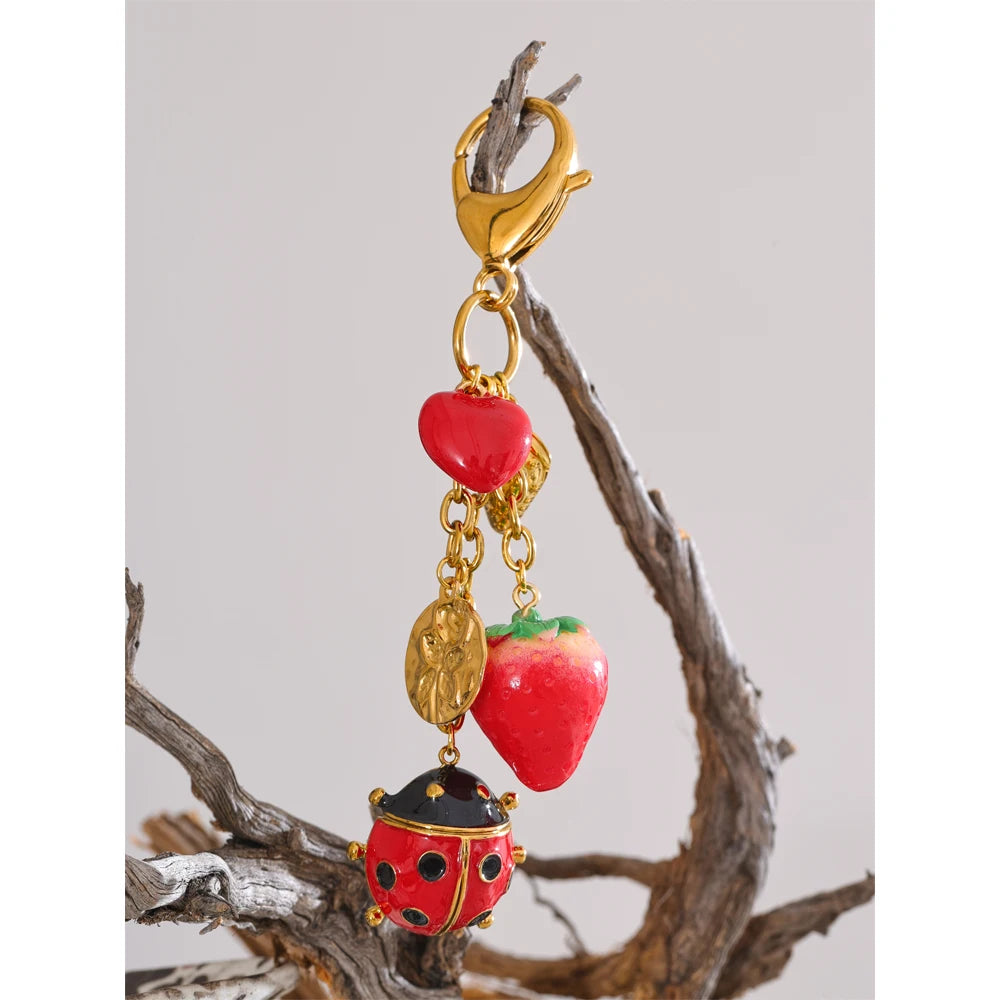 Strawberry Bloom Key Charm