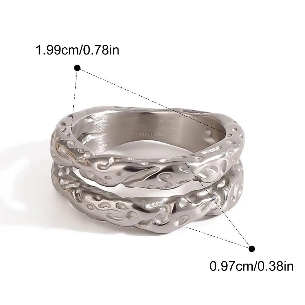 Desert Steel Echoes Rings