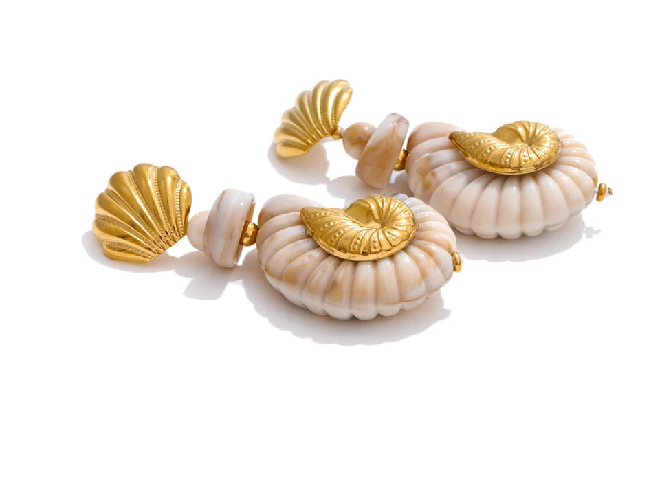 Ocean Conch Earrings