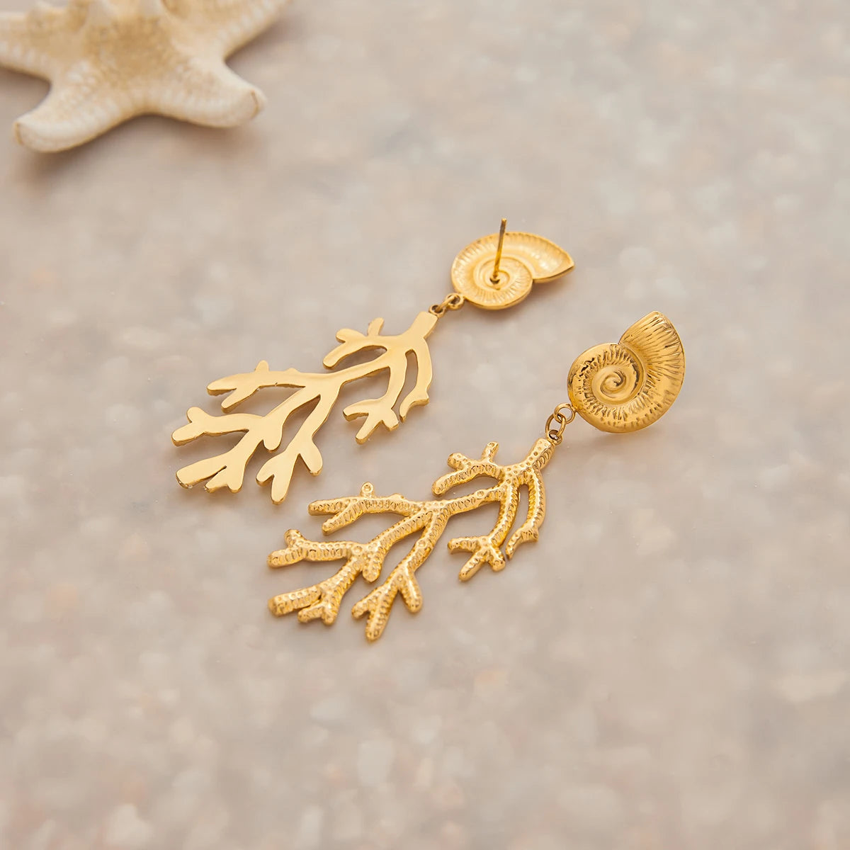 Golden Reef Whispers Earrings