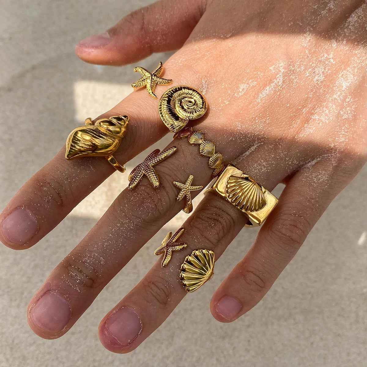 Golden Tides Ring Collection