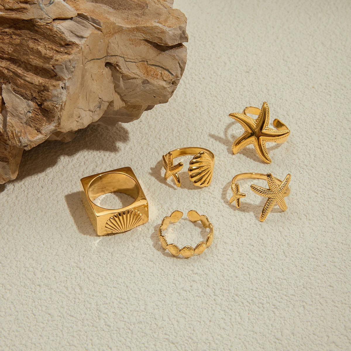 Golden Tides Ring Collection