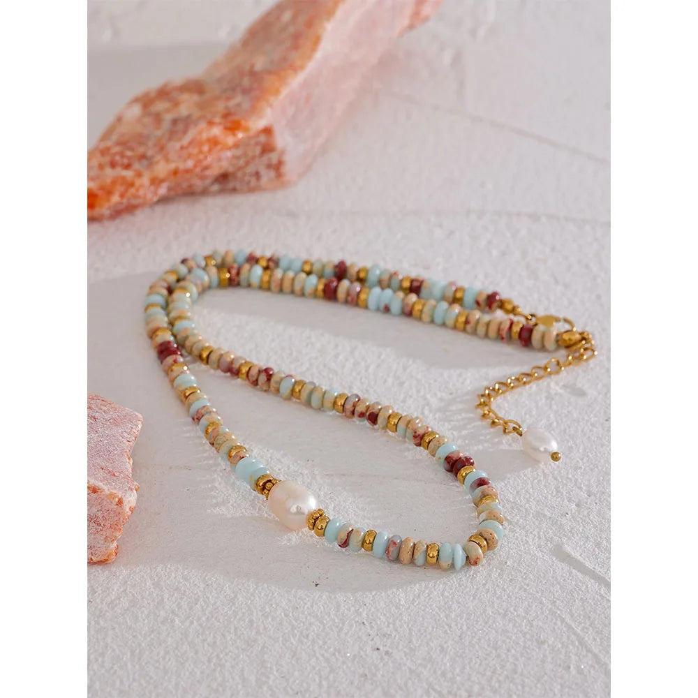 Natural Harmony Beaded Necklace