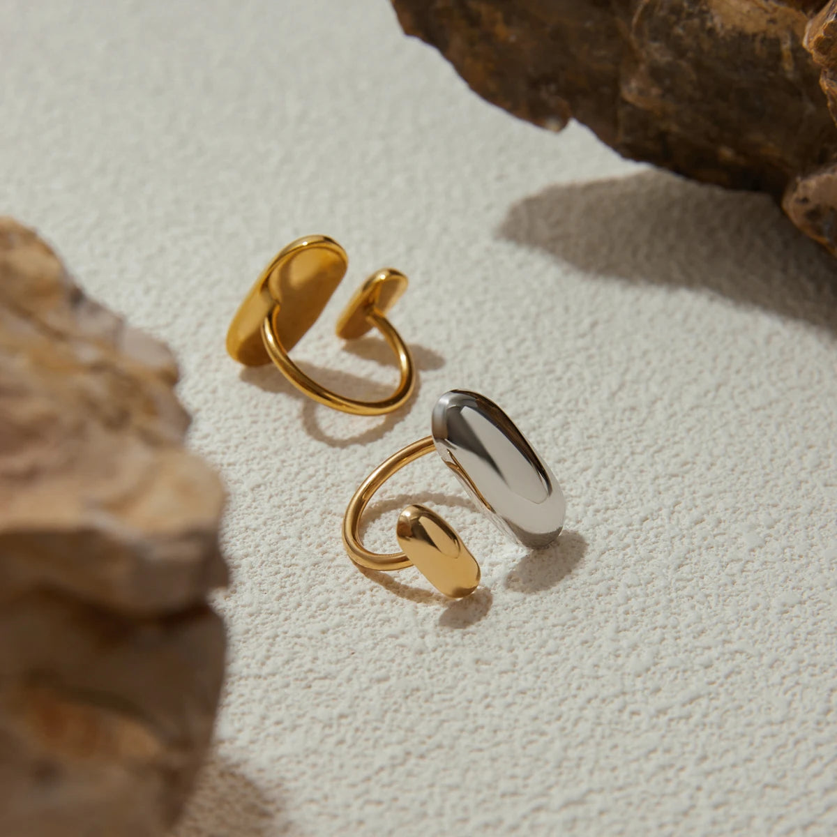 Lunar Pebble Rings