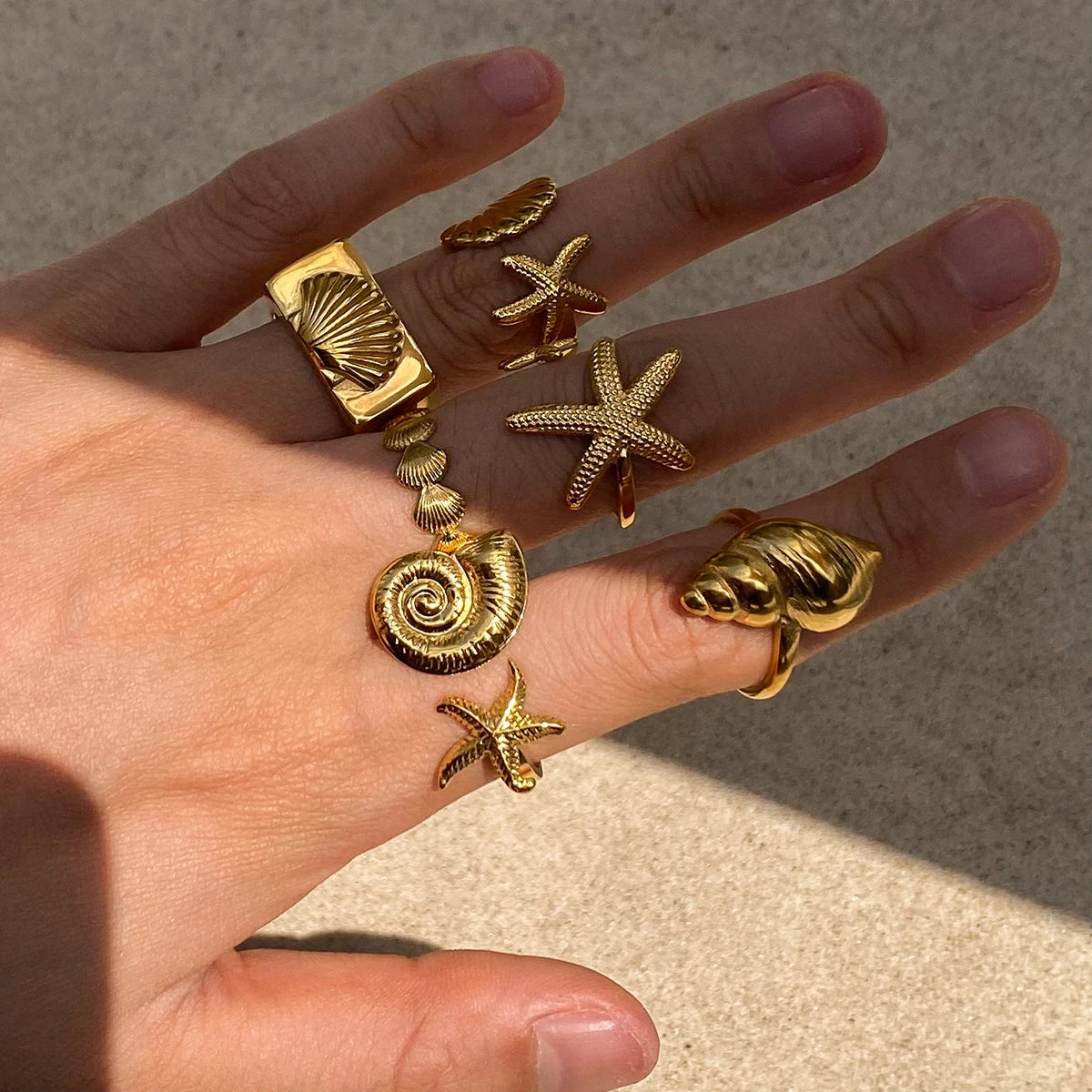 Golden Tides Ring Collection