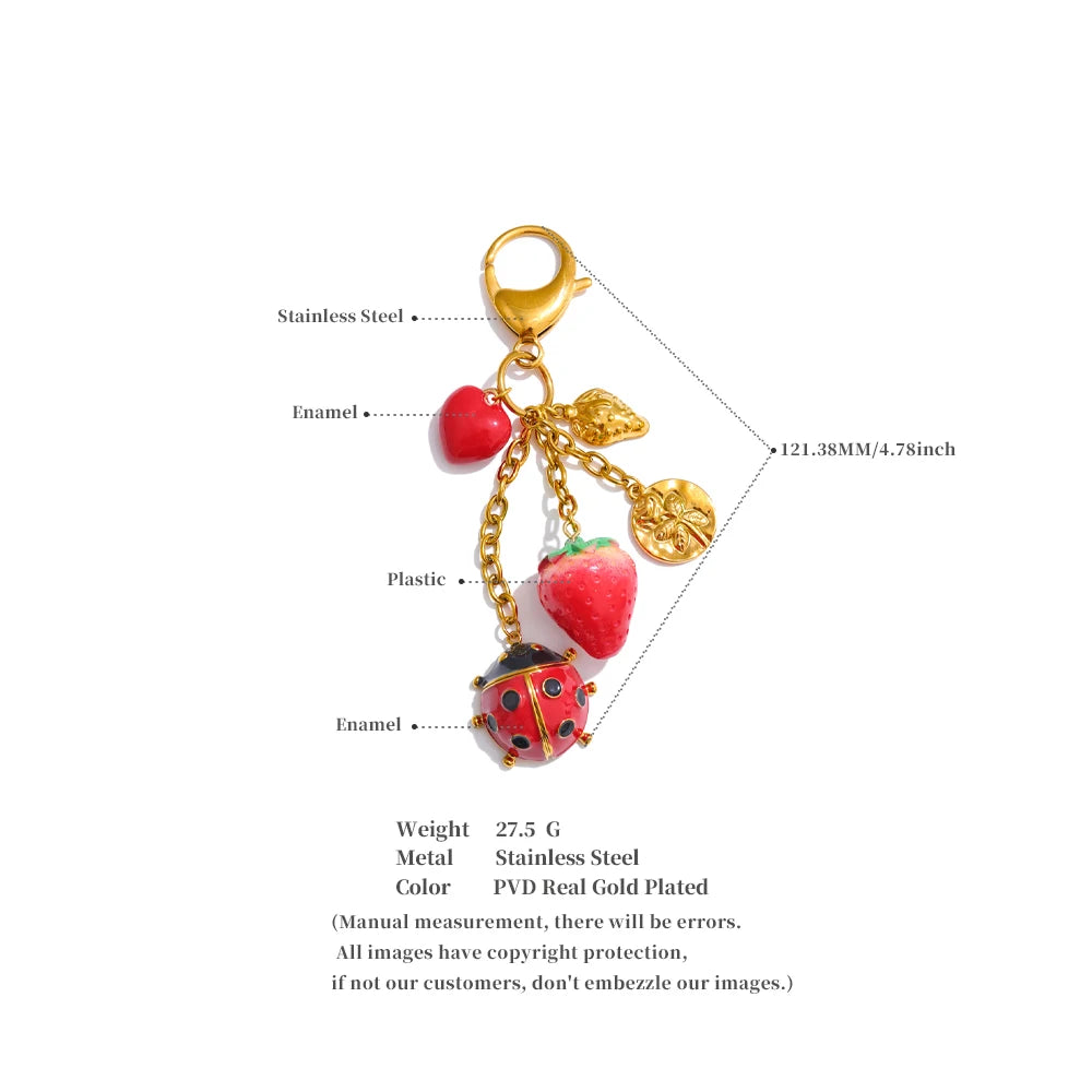 Strawberry Bloom Key Charm