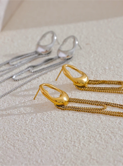 Golden Oasis Drape Earrings