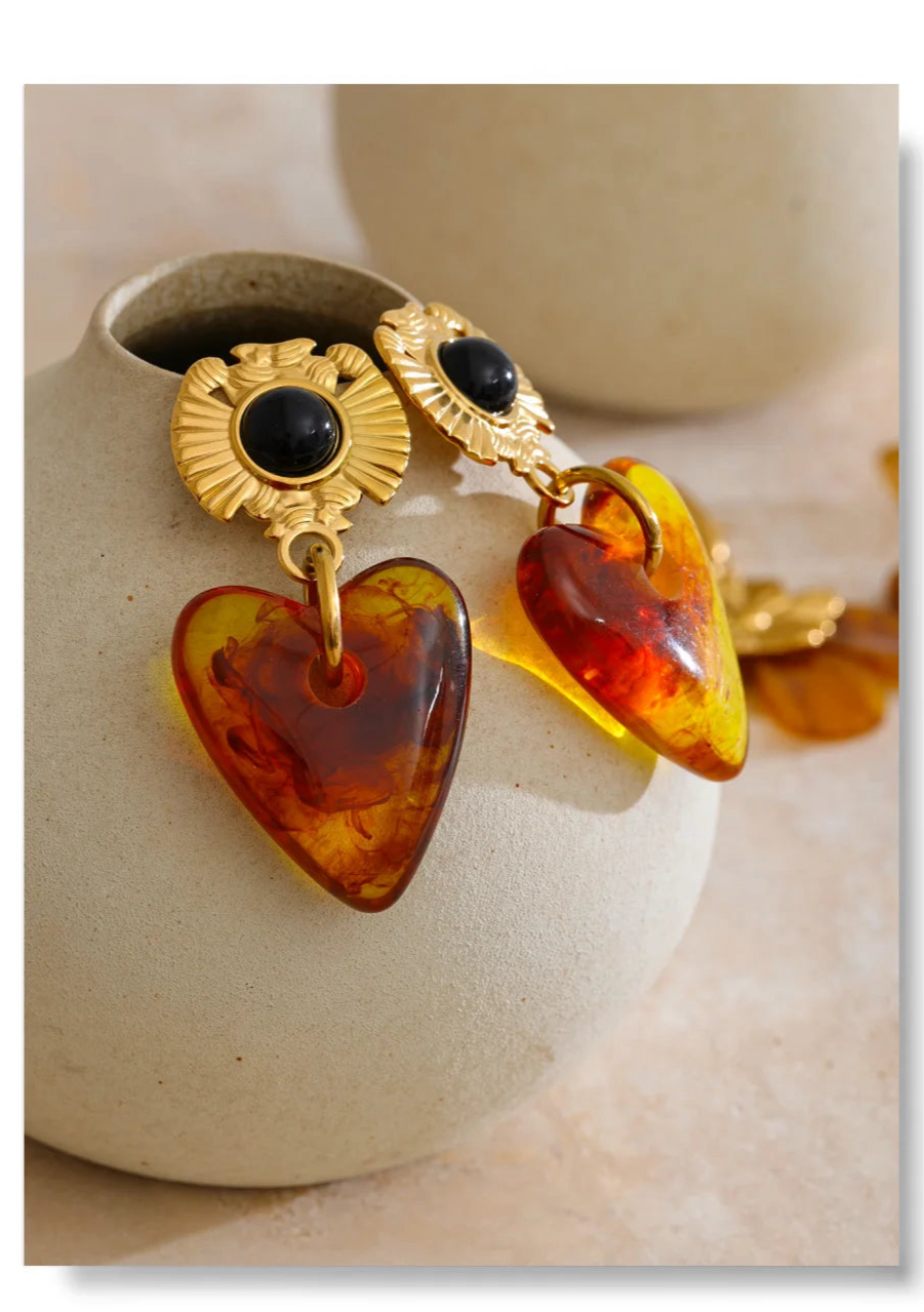 Amber Glow Earrings