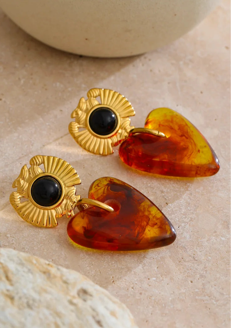 Amber Glow Earrings