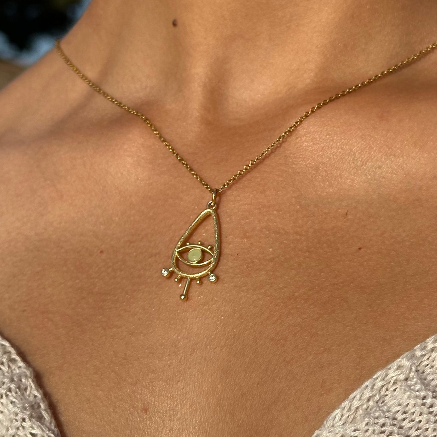 Opal Eye of Protection Necklace