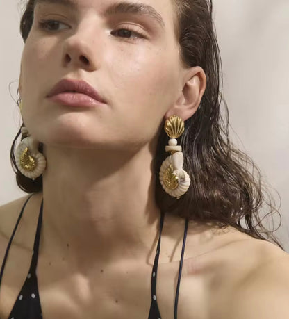 Ocean Conch Earrings