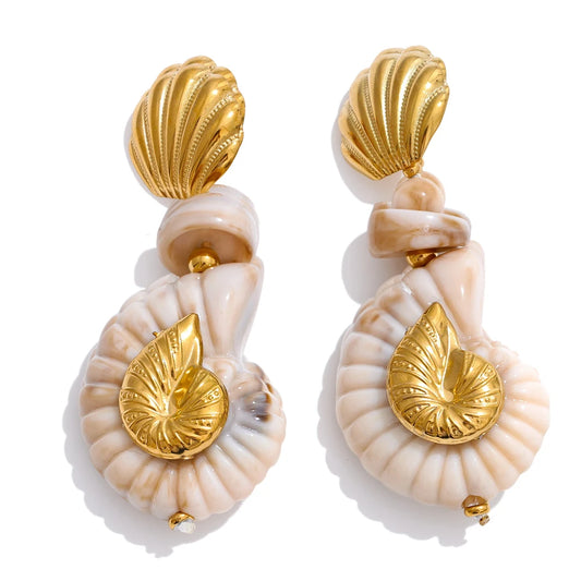 Ocean Conch Earrings