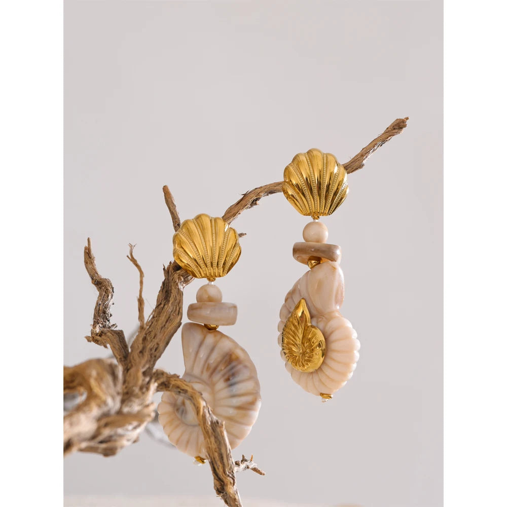 Ocean Conch Earrings