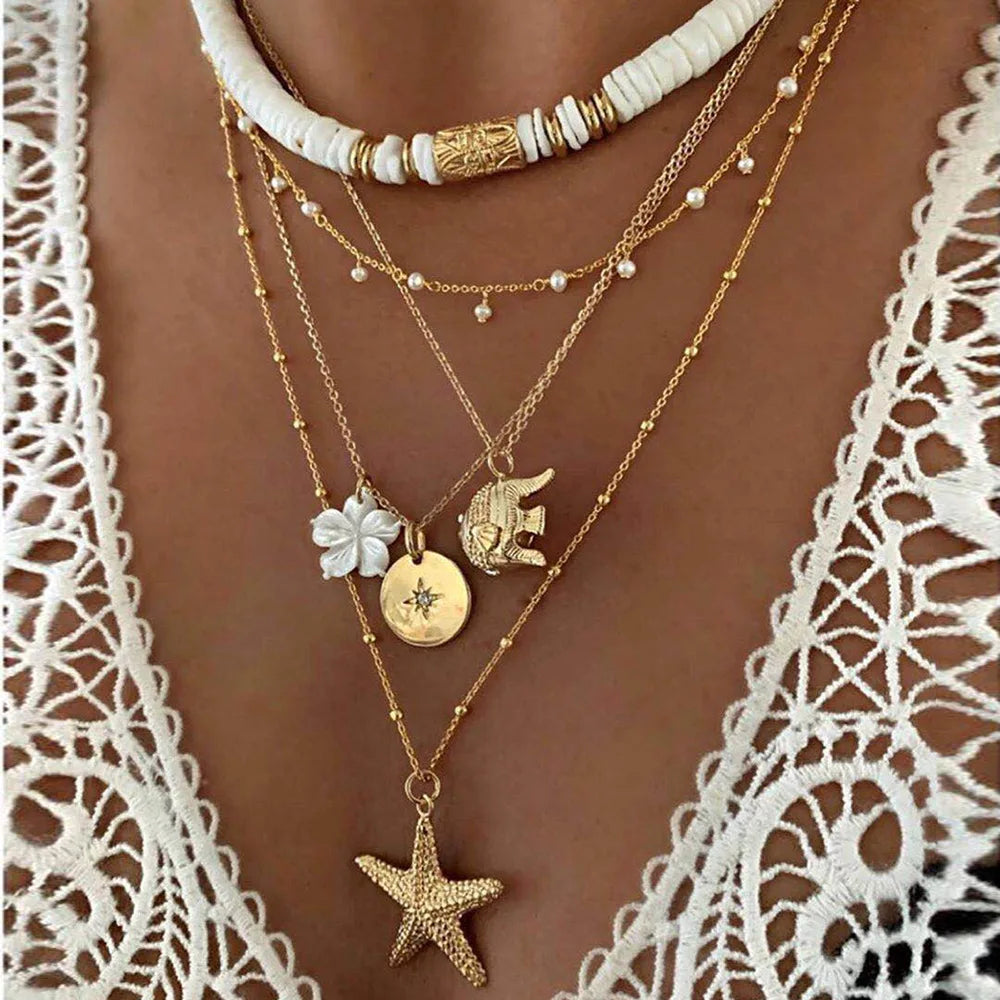 Coastal Dreams Layered Necklace Collection