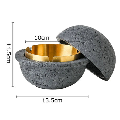 Spherical Concrete Ashtray