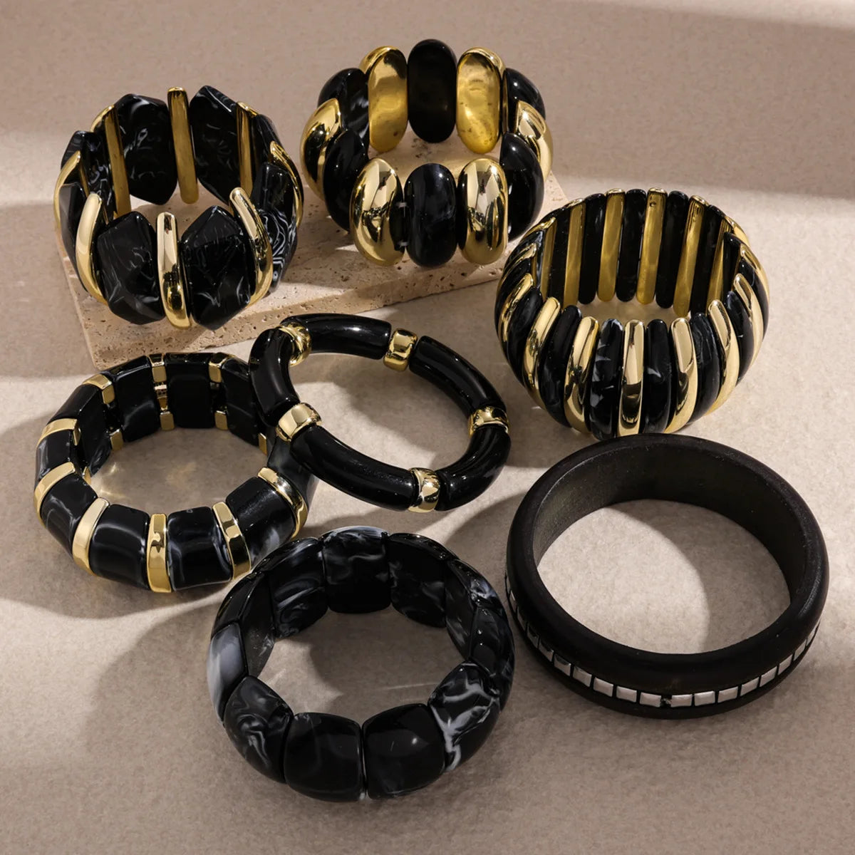 Midnight Eclipse Boho Bangle Set