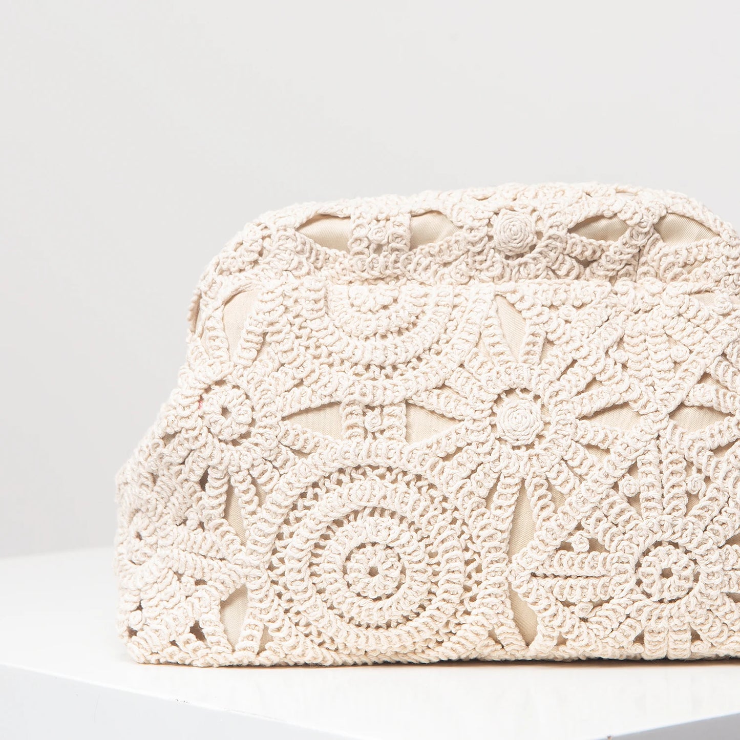 Boho Lace Crochet Clutch