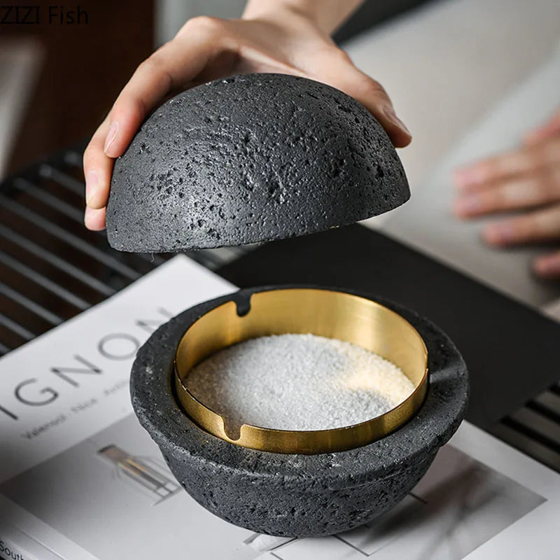 Spherical Concrete Ashtray