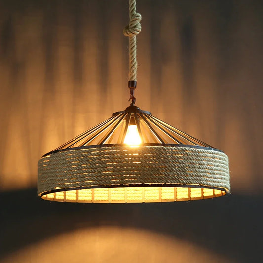 Vintage Aura Hemp Pendant Lamp