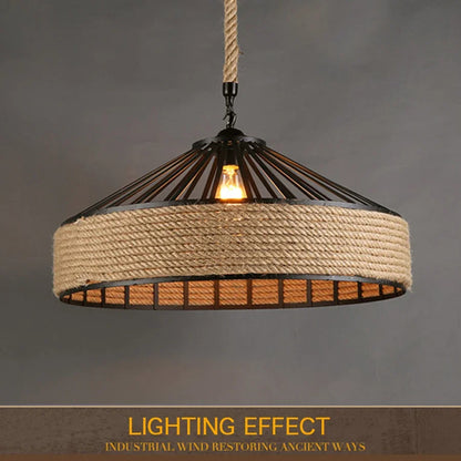 Vintage Aura Hemp Pendant Lamp