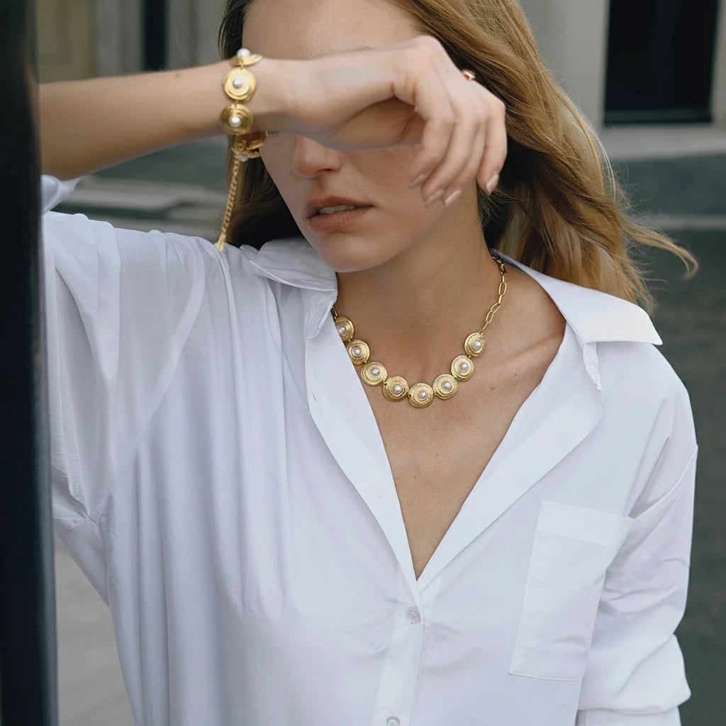 Golden Solstice Bloom Necklace