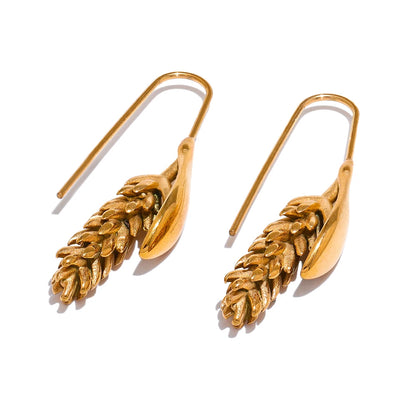 Wheat Charm Drop Earrings