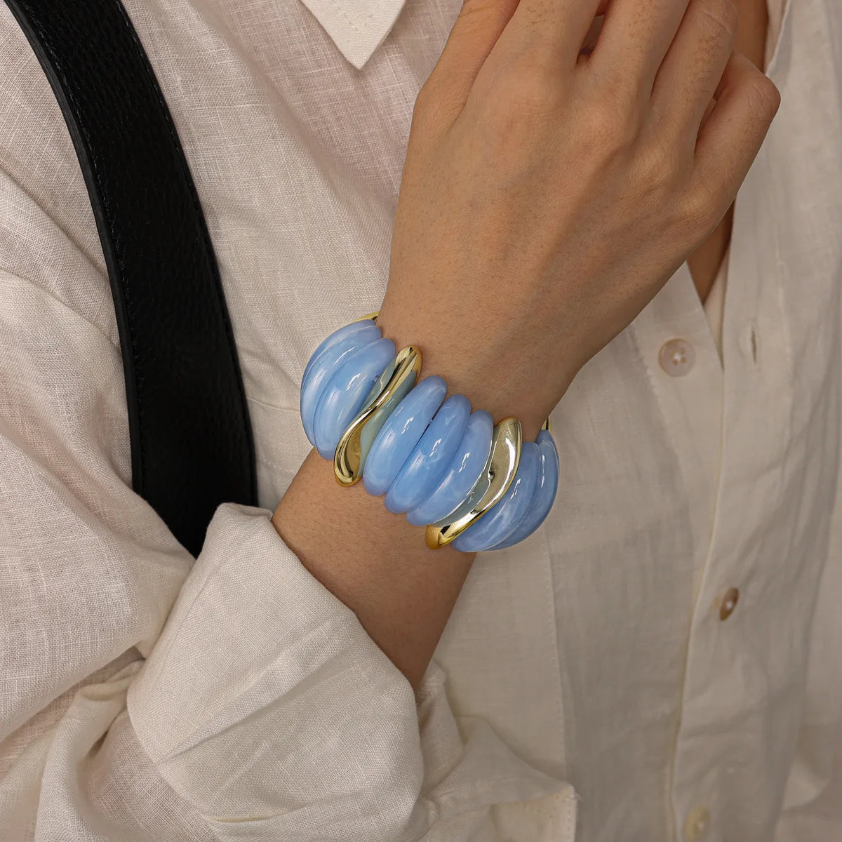 Boho Azure Waves Bangles