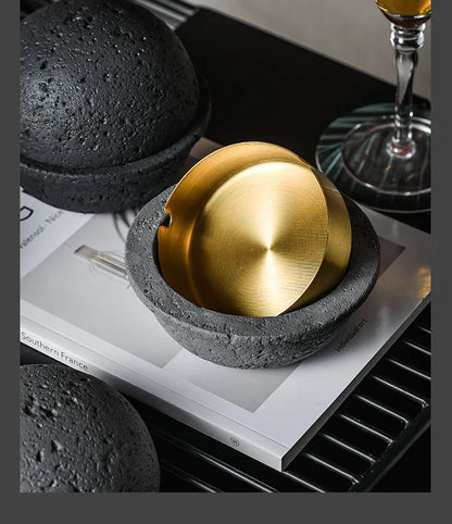 Spherical Concrete Ashtray