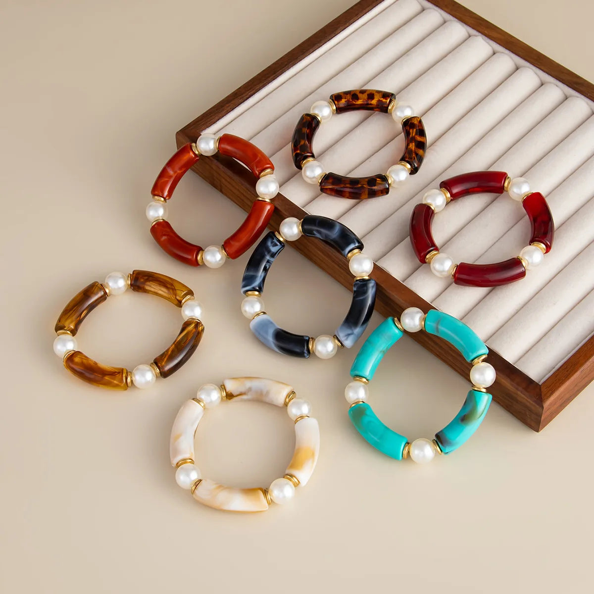 Boho Pearl Mirage Bangles