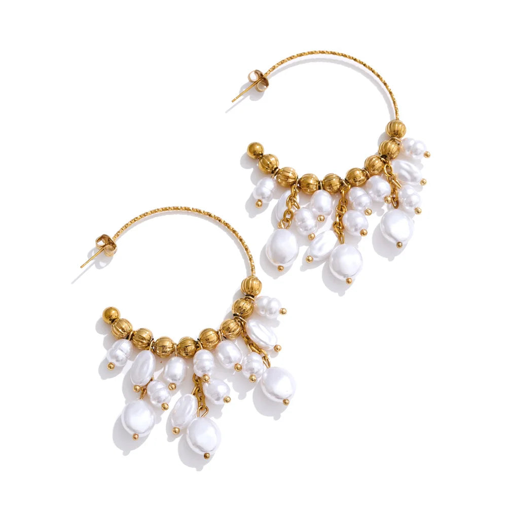 Sirena Pearl Hoops