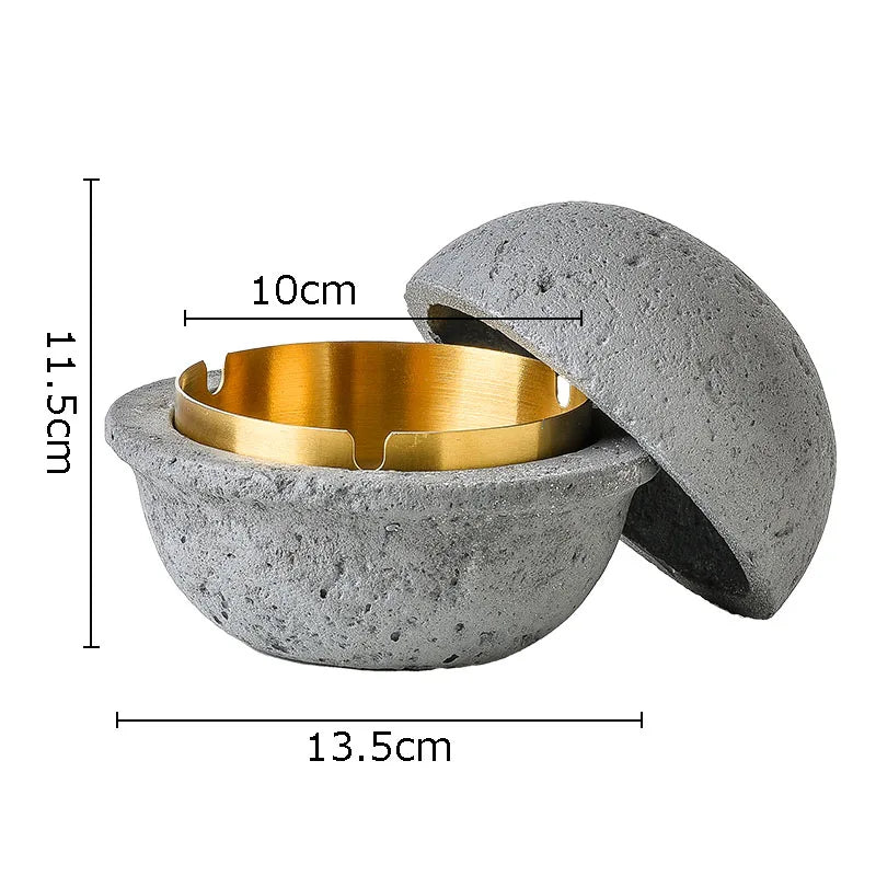 Spherical Concrete Ashtray