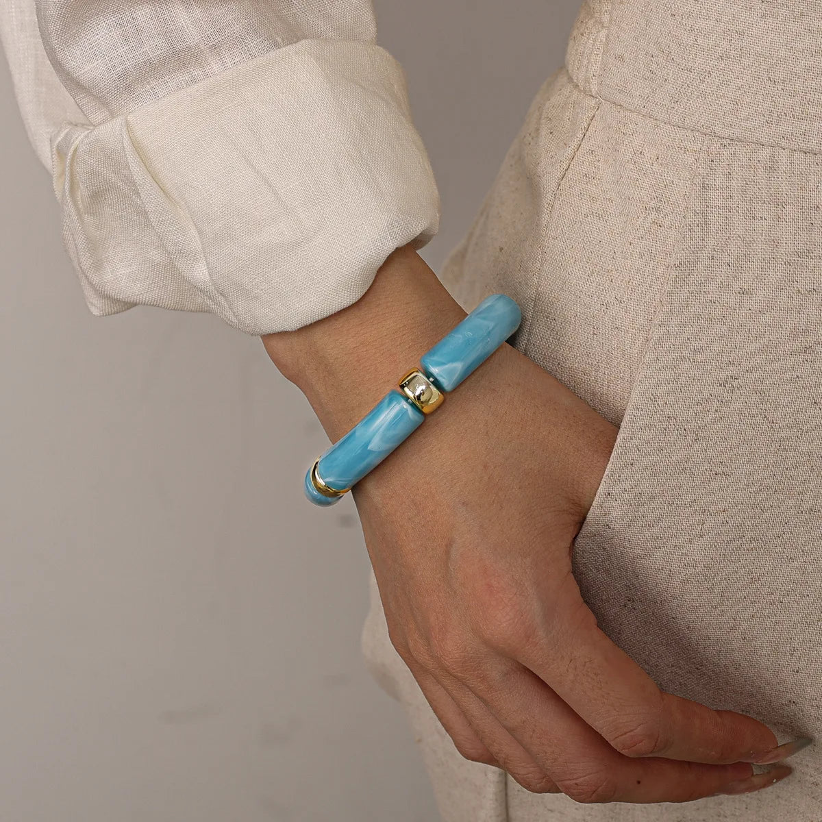 Boho Azure Waves Bangles