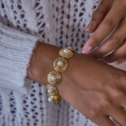 Golden Solstice Bloom Bracelet