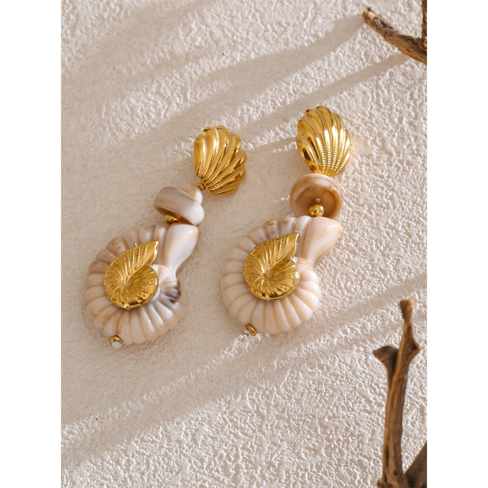 Ocean Conch Earrings