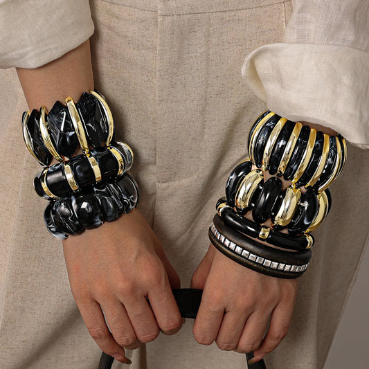 Midnight Eclipse Boho Bangle Set