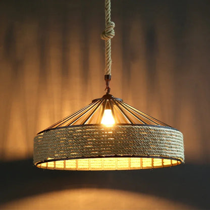 Vintage Aura Hemp Pendant Lamp