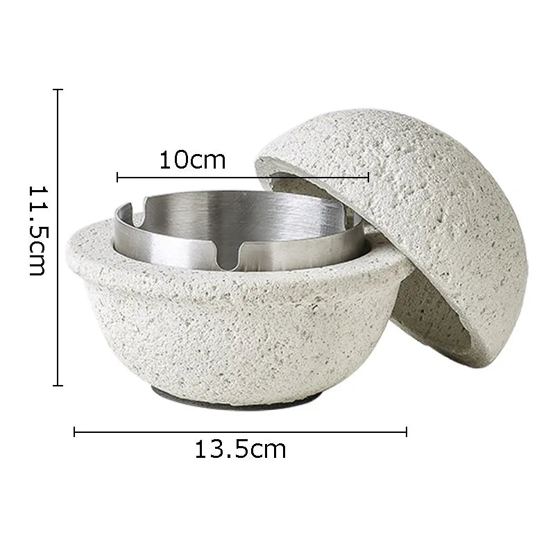 Spherical Concrete Ashtray