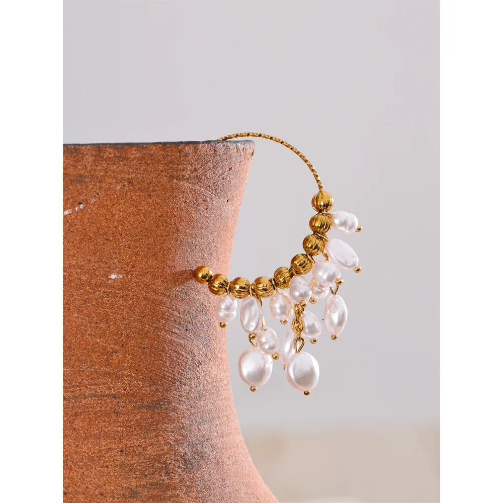 Sirena Pearl Hoops