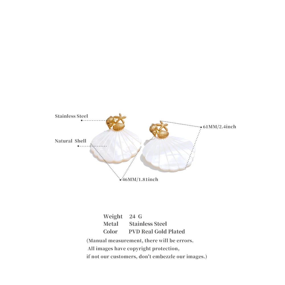 Ocean Muse Shell Earrings