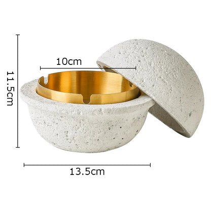 Spherical Concrete Ashtray