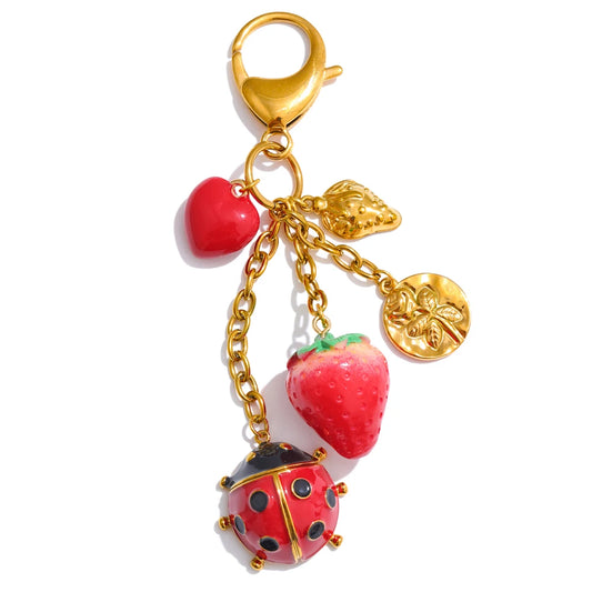 Strawberry Bloom Key Charm