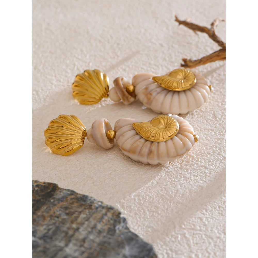 Ocean Conch Earrings